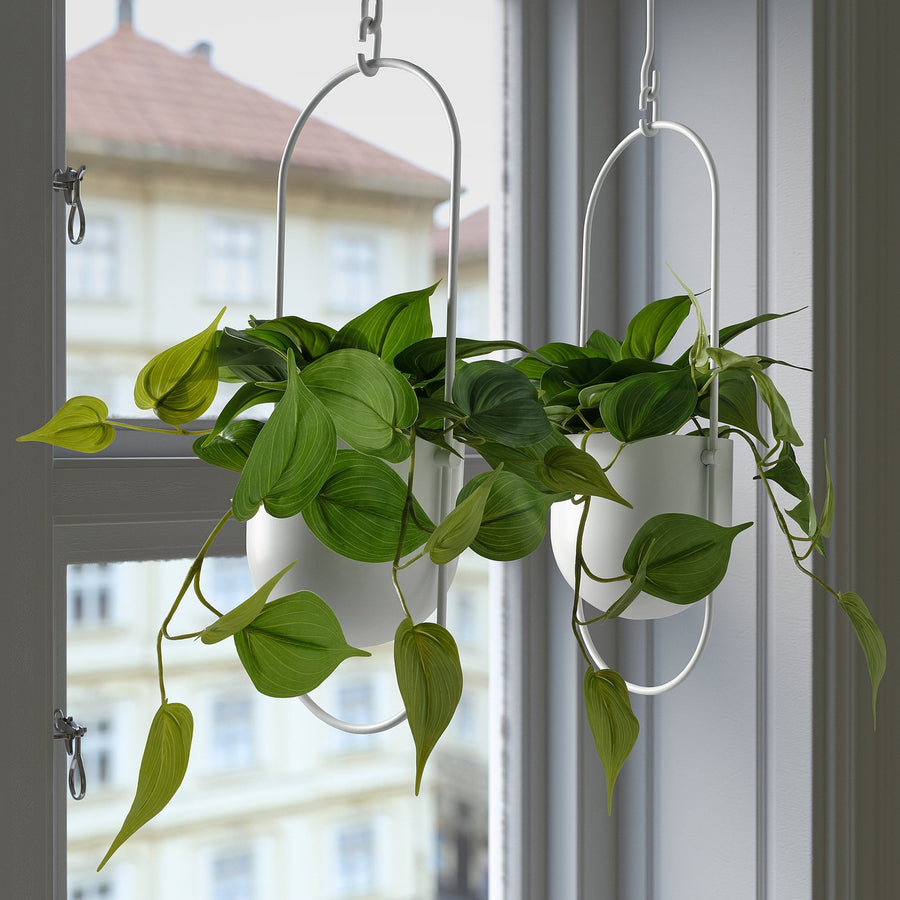 FEJKA artificial potted plant, in/outdoor Golden Pothos/hanging, 12 cm