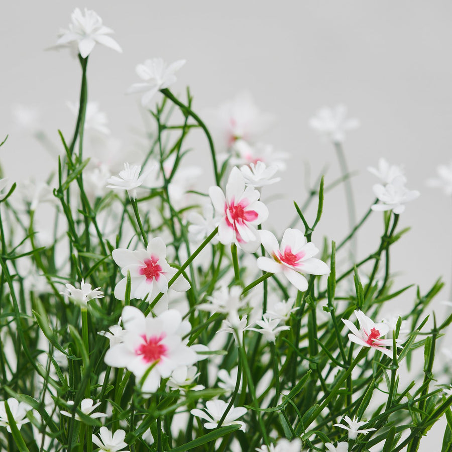 FEJKA artificial potted plant, in/outdoor/Baby’s breath white, 9 cm