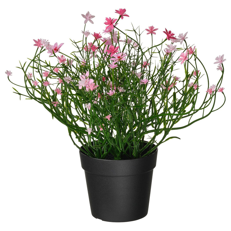 FEJKA artificial potted plant, in/outdoor/Baby’s breath pink, 9 cm