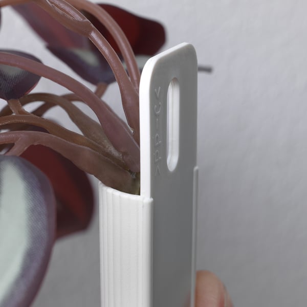 FEJKA artificial plant with wall holder, in/outdoor/green/lilac