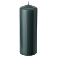 FENOMEN unscented pillar candle, dark grey-green, 6.8 cm
