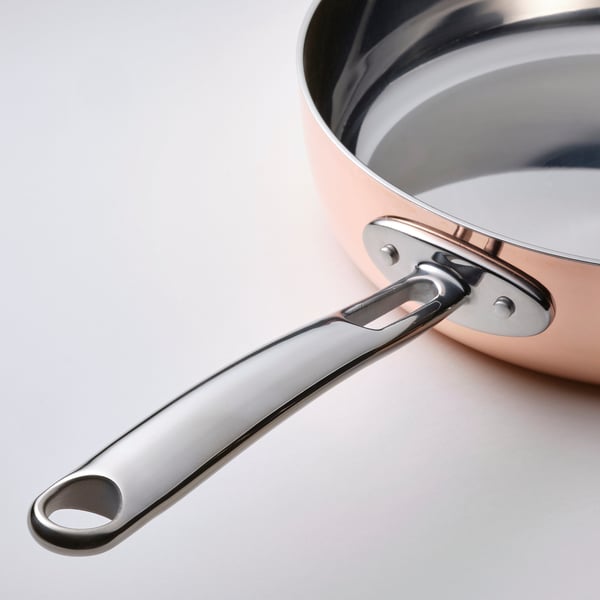 FINMAT sauté pan with lid, copper/stainless steel, 25 cm