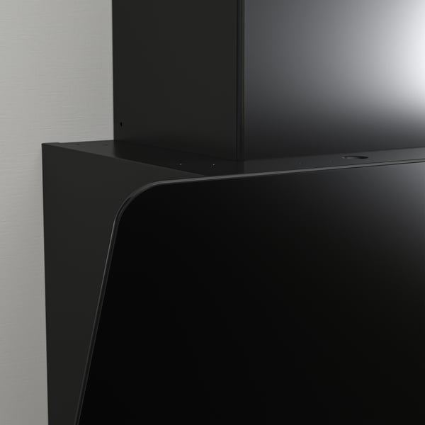 FINSMAKARE wall mounted extractor hood, black, 70 cm