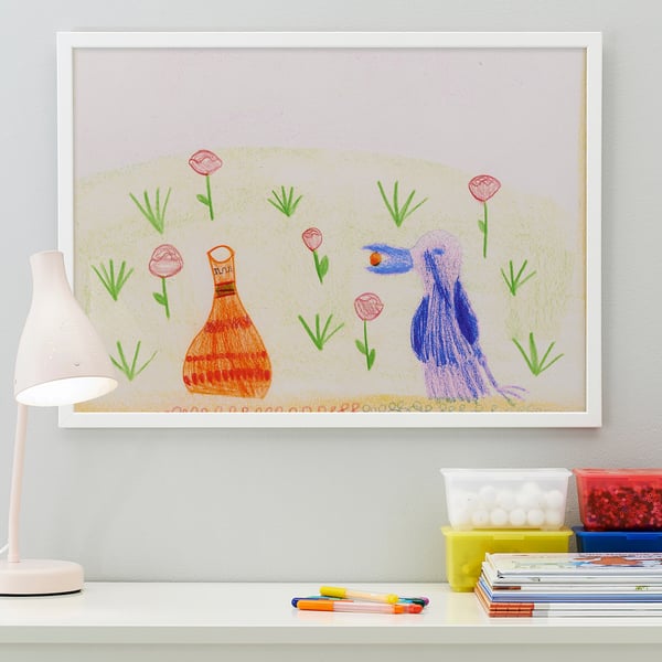 FISKBO frame, white, 50x70 cm