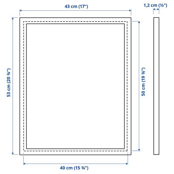 FISKBO - FISKBO Frame, dark grey-blue, 40x50 cm