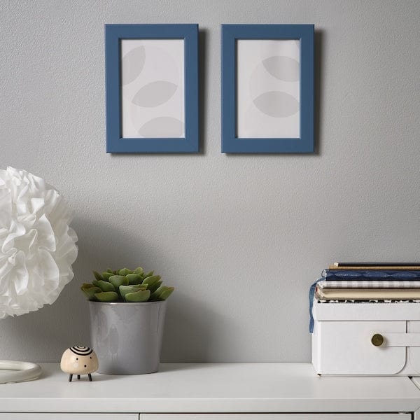 Ikea FISKBO - Frame, dark grey-blue, 10x15 cm