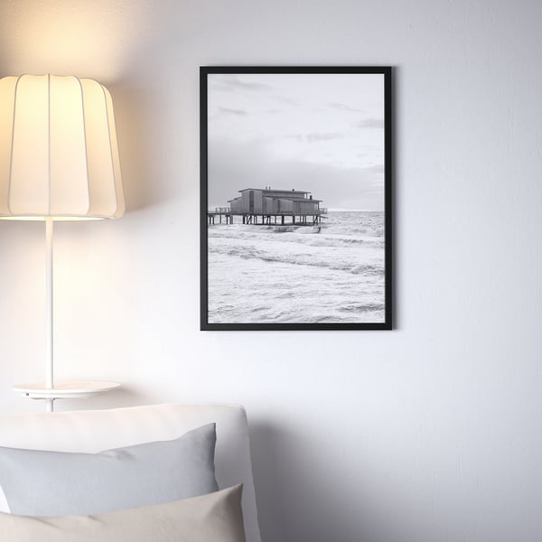 FISKBO frame, black, 50x70 cm