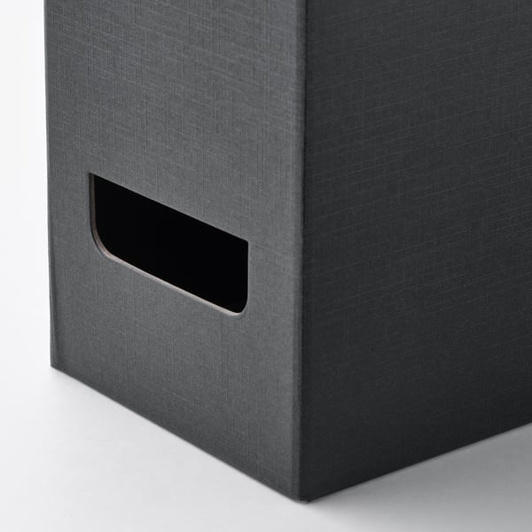 FJÄDERHARV magazine file, anthracite, 10x31x25 cm, 2 pack
