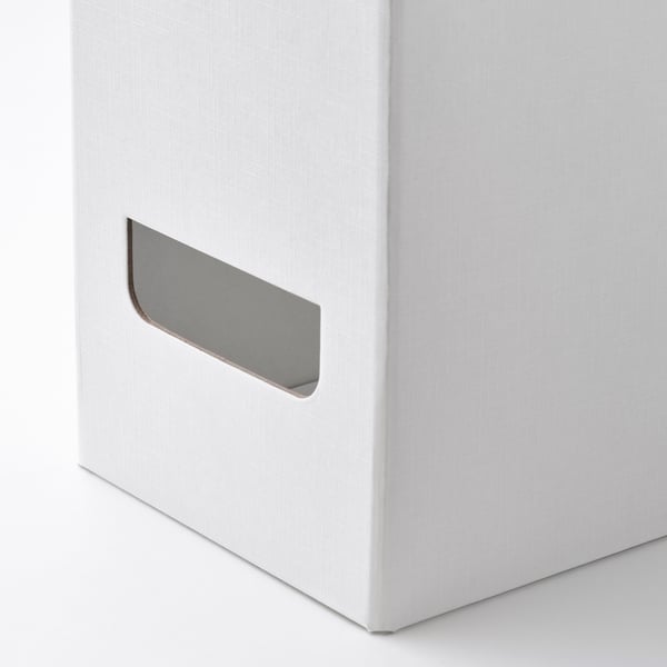 FJÄDERHARV magazine file, white, 10x31x25 cm