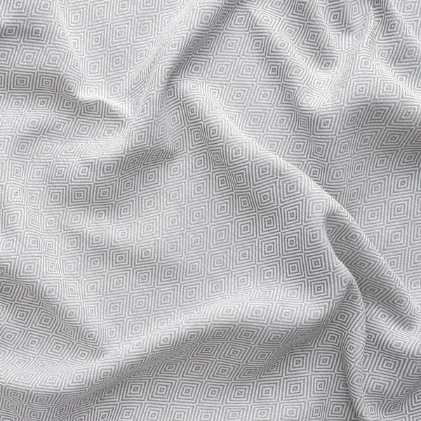 Ikea FJÄDERMOTT Curtains, 1 pair - white/grey 145x300 cm , 145x300 cm
