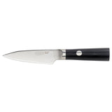 FJÄLLRÖDING paring knife, damascus steel/black, 10 cm