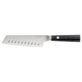 FJÄLLRÖDING santoku knife, damascus steel/black, 16 cm