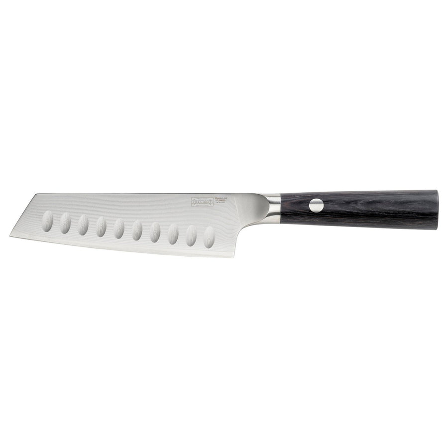 FJÄLLRÖDING santoku knife, damascus steel/black, 16 cm