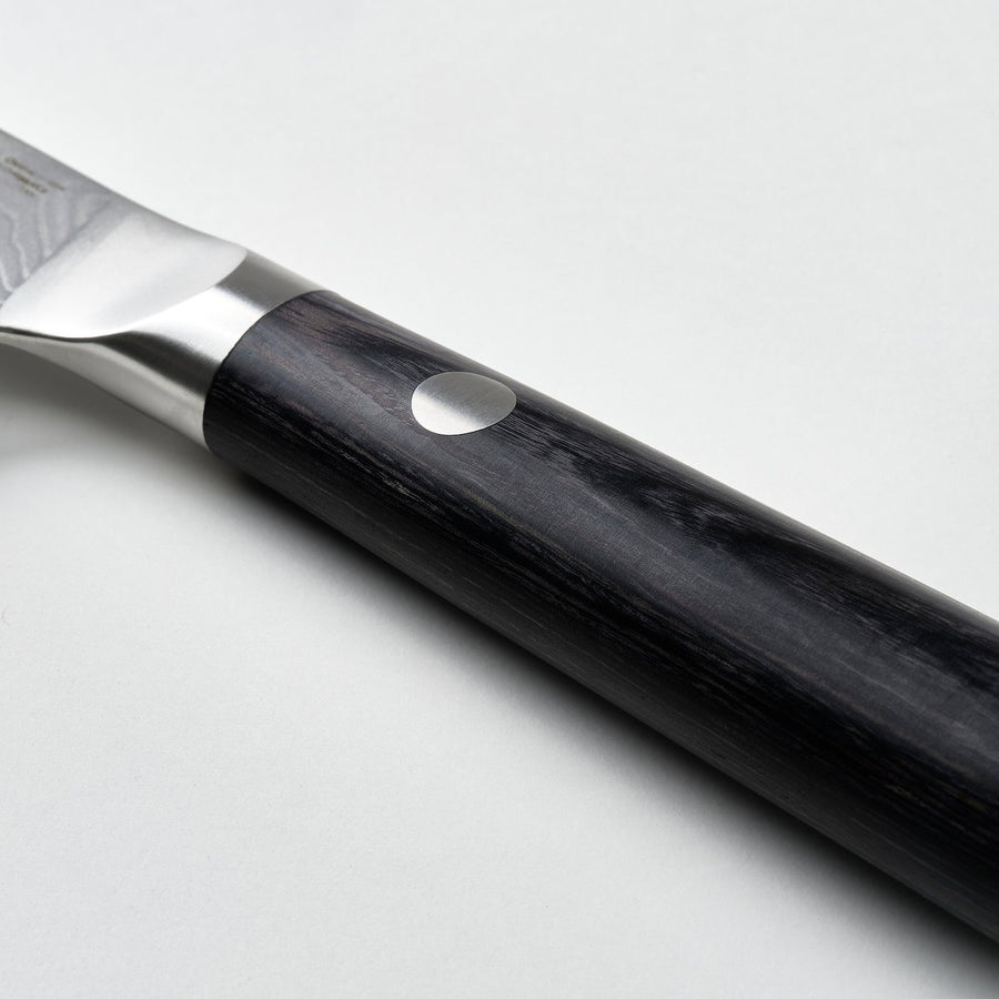 FJÄLLRÖDING santoku knife, damascus steel/black, 16 cm