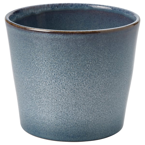 FJÄRILSBUSKE plant pot, in/outdoor/blue, 19 cm