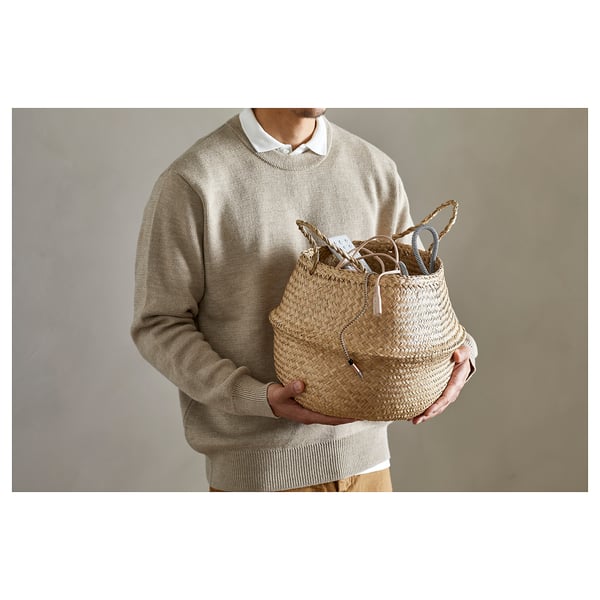 FLÅDIS basket, seagrass, 25 cm