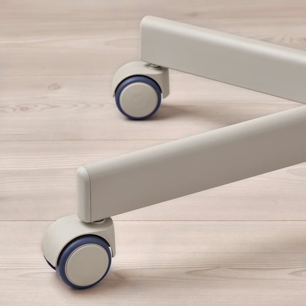 FLINTAN office chair with armrests, beige, 46x81x71 cm