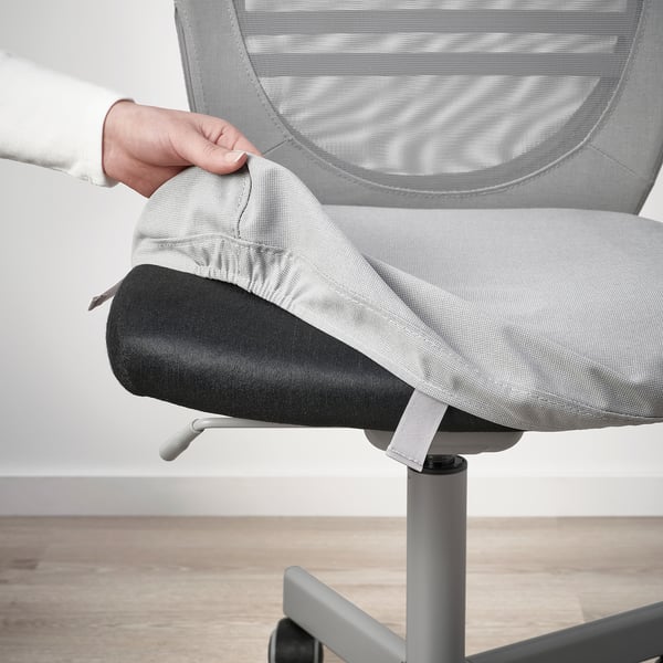 FLINTAN office chair, Diseröd grey, 46x114x71 cm