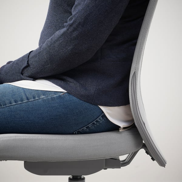 FLINTAN office chair, Diseröd grey, 46x114x71 cm