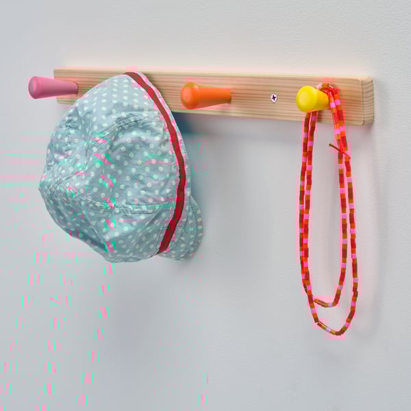 FLISAT knob rack with 4 knobs, 47x4.5 cm