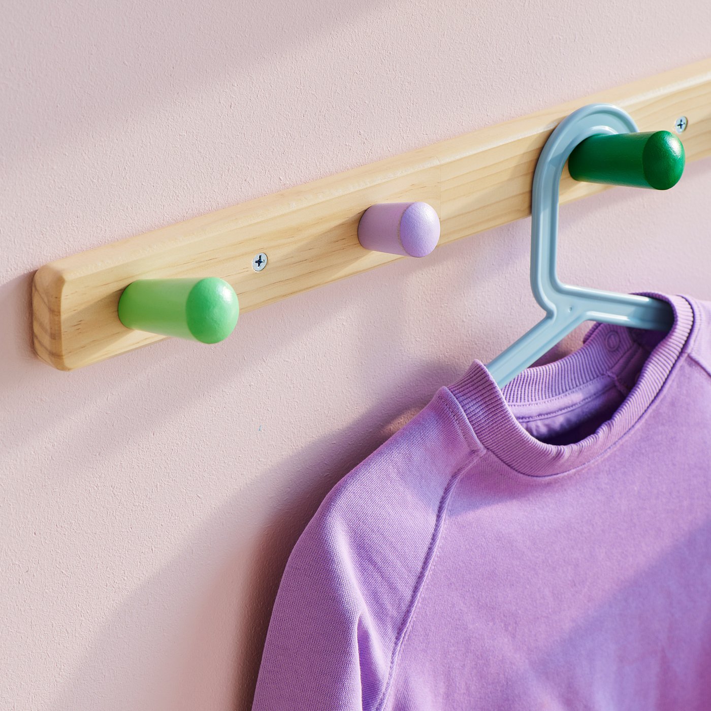 FLISAT knob rack with 4 knobs, 47x4.5 cm