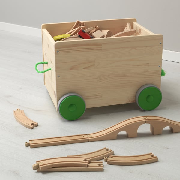 FLISAT toy storage with wheels, 44x39 cm
