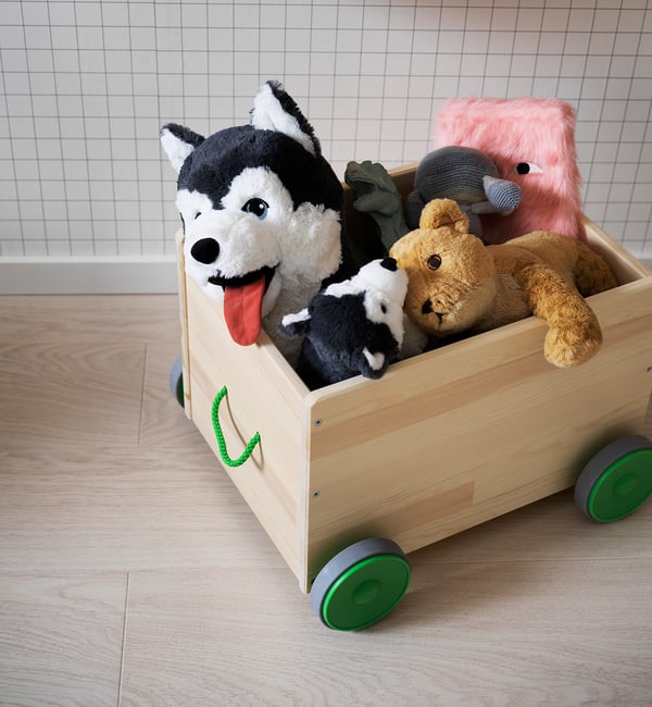 FLISAT toy storage with wheels, 44x39 cm
