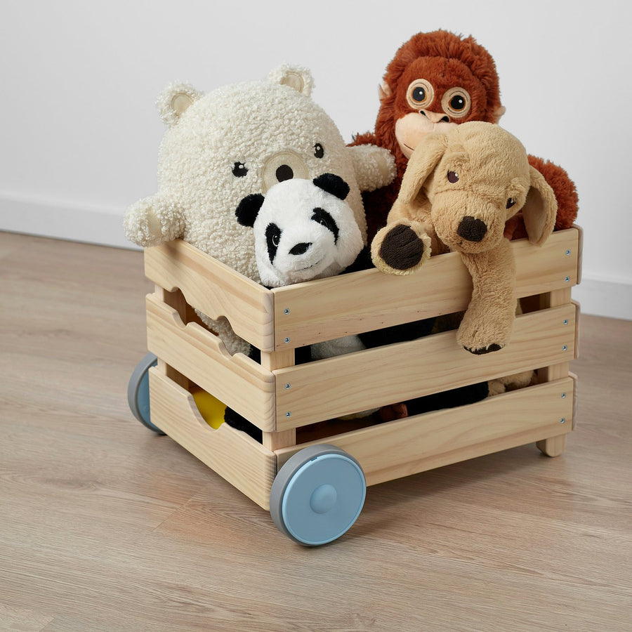 FLISAT toy storage with wheels, 38x43x29 cm