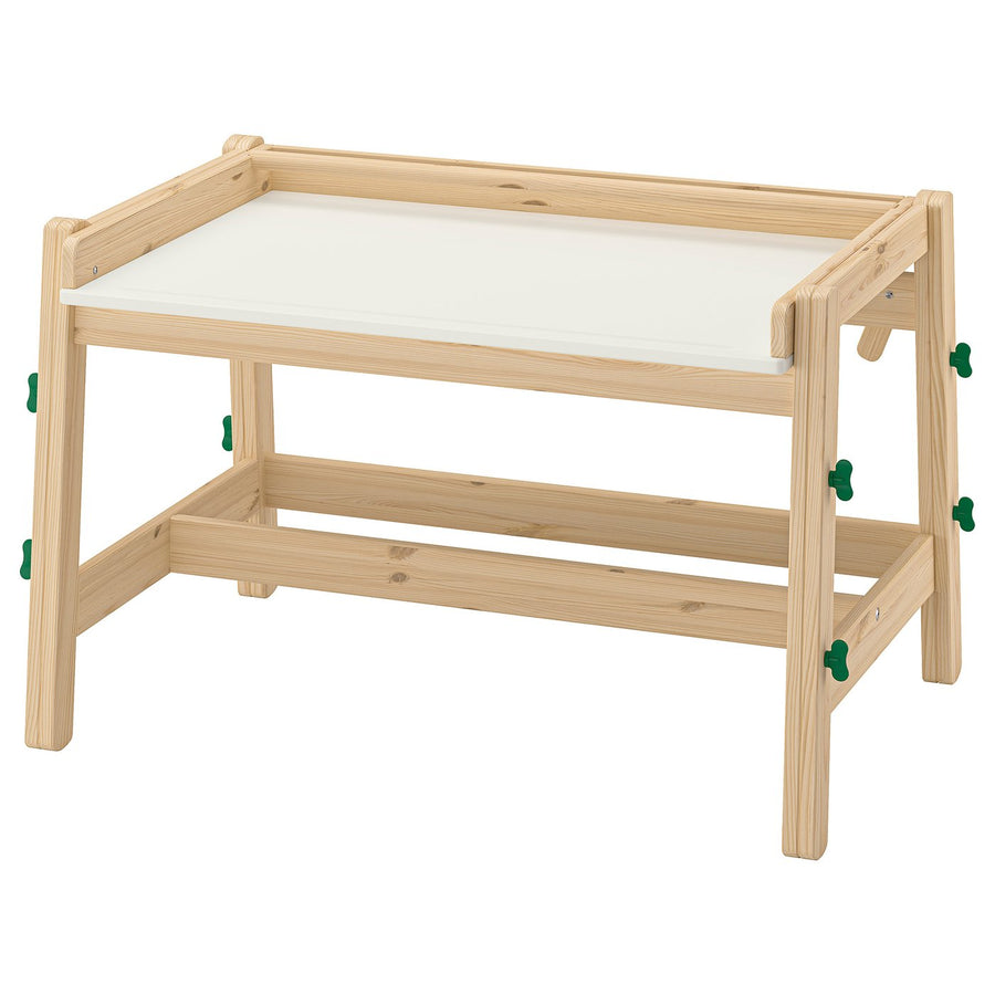 FLISAT Children's desk, height adjustable/green, 97 cm