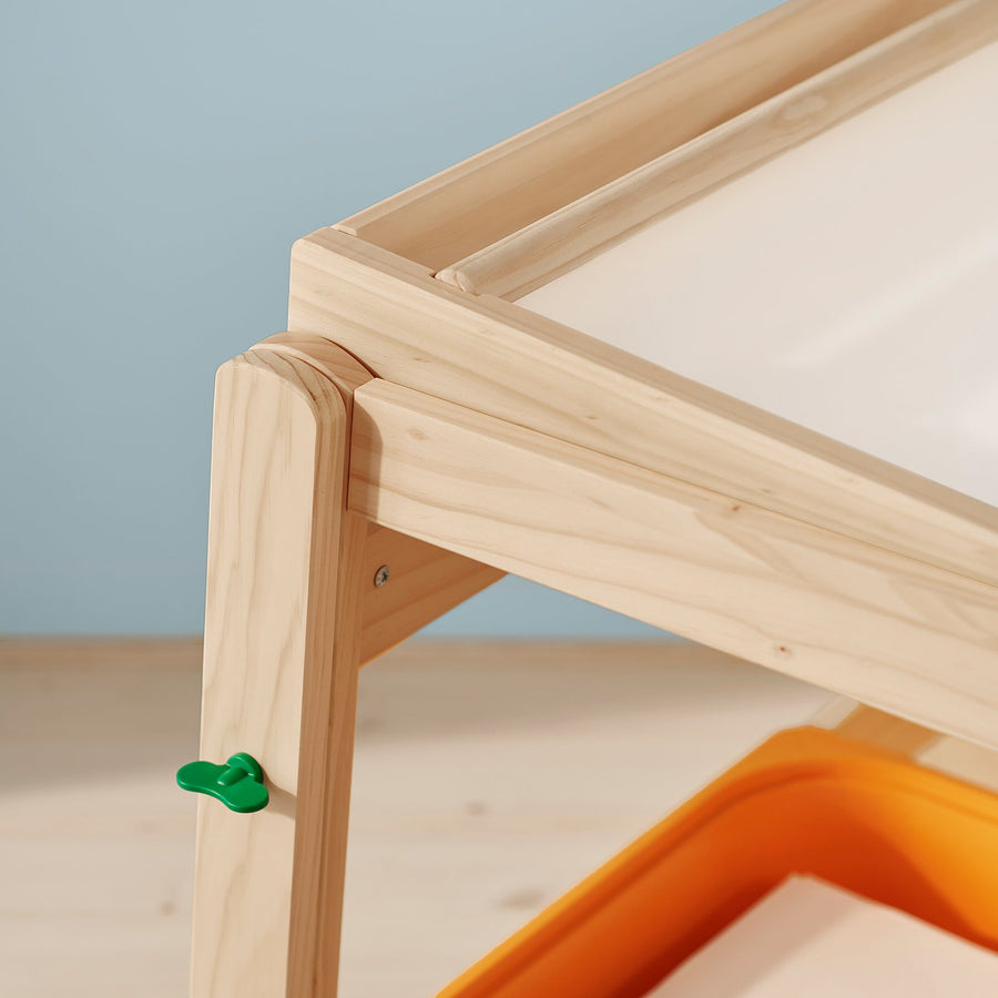 FLISAT Children's desk, height adjustable/green, 97 cm