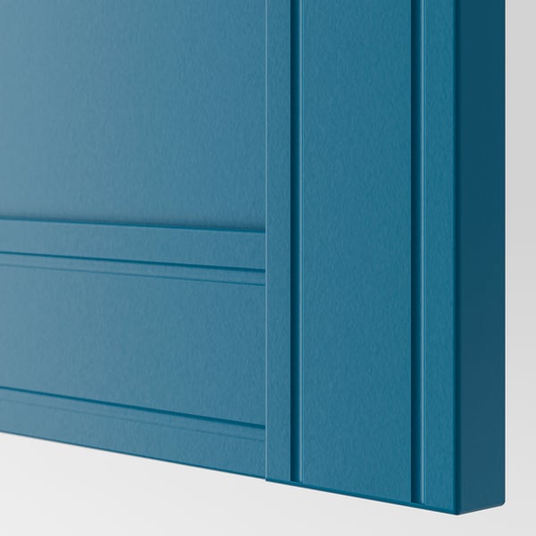 FLISBERGET door with hinges, blue, 50x229 cm