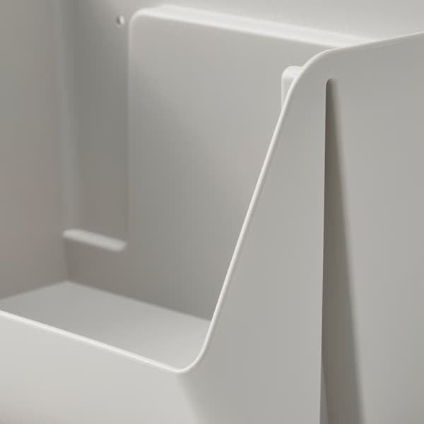 FODERTRÅG organiser for desk/wall, light grey, 25x18x15 cm