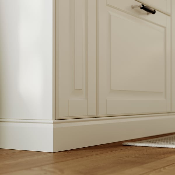 FÖRBÄTTRA decorative plinth, off-white, 221x8 cm