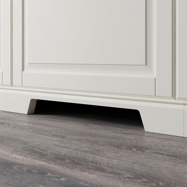 FÖRBÄTTRA decorative plinth with cut-out, off-white, 66x8 cm