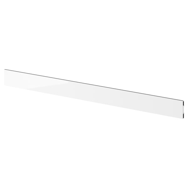 FÖRBÄTTRA plinth, high-gloss white, 220x8 cm