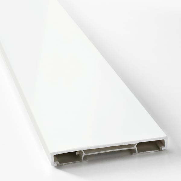 FÖRBÄTTRA plinth, high-gloss white, 220x8 cm