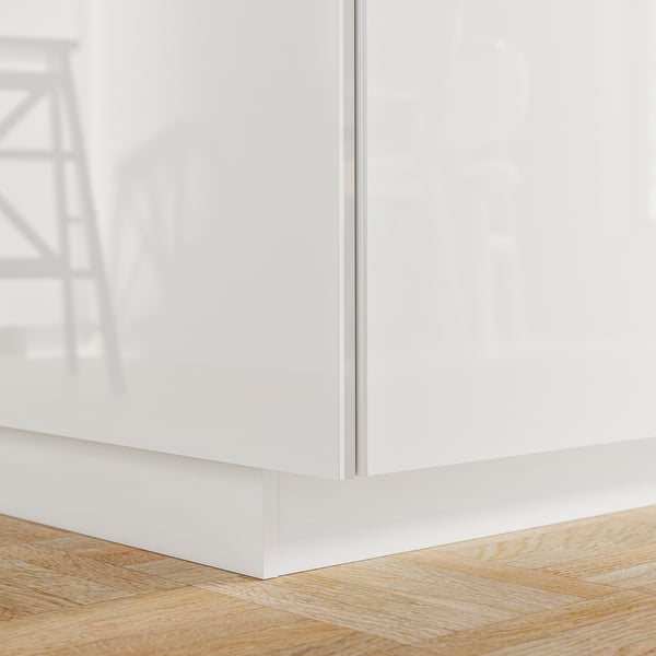 FÖRBÄTTRA plinth, high-gloss white, 220x8 cm