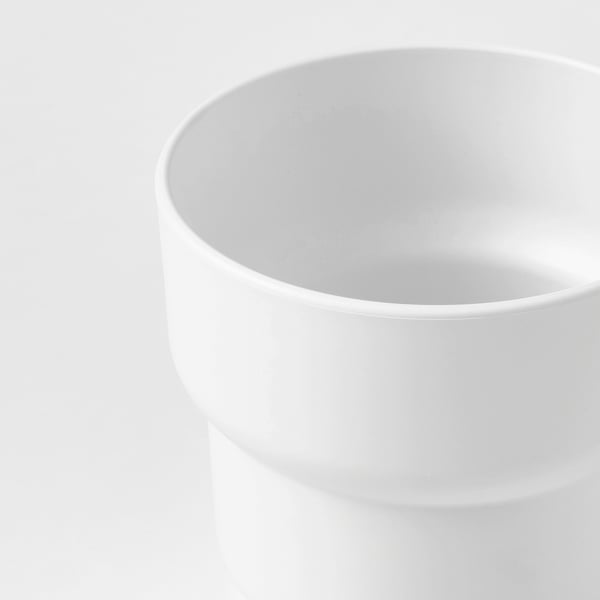 FÖRENLIG plant pot, in/outdoor white, 9 cm