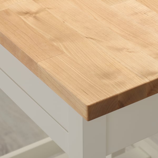 FÖRHÖJA kitchen trolley, birch/white, 53x43 cm
