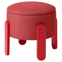 FÖRLUNDA pouffe, with storage/Tonerud red, 44 cm