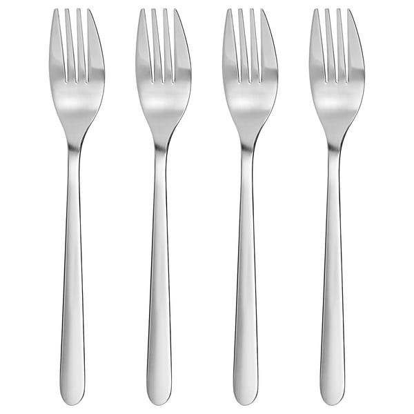 FÖRNUFT fork, stainless steel, 19 cm, 4 pack