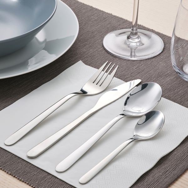 FÖRNUFT fork, stainless steel, 19 cm, 4 pack