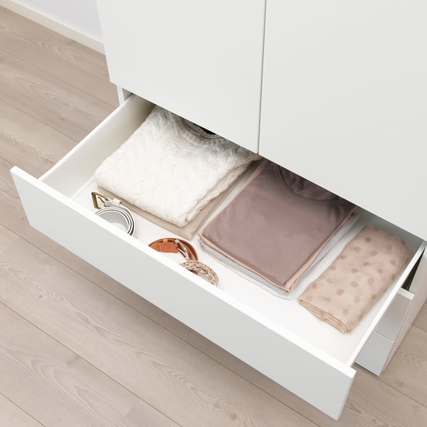 FONNES drawer, white/white, 80x57x20 cm