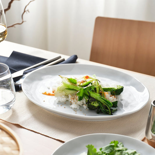 FORELLTETRA plate, white, 29x25 cm