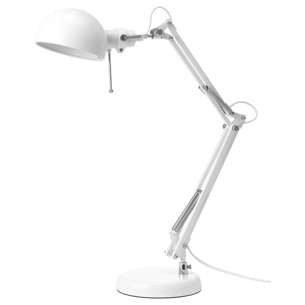 FORSÅ work lamp, white, 12 cm