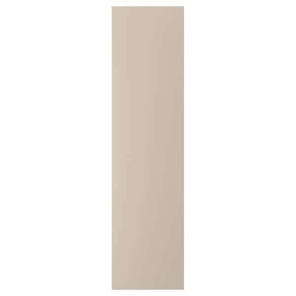 FORSAND door with hinges, grey-beige, 50x195 cm