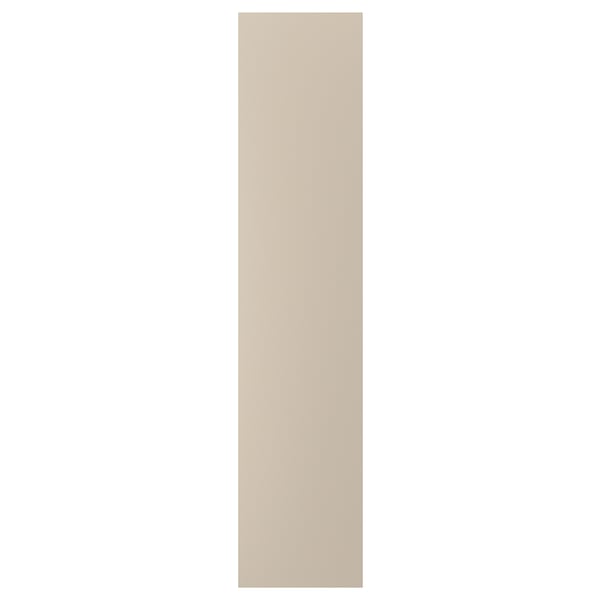 FORSAND door with hinges, grey-beige, 50x229 cm
