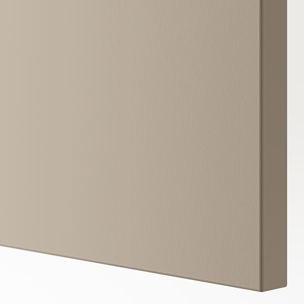 FORSAND door with hinges, grey-beige, 50x195 cm