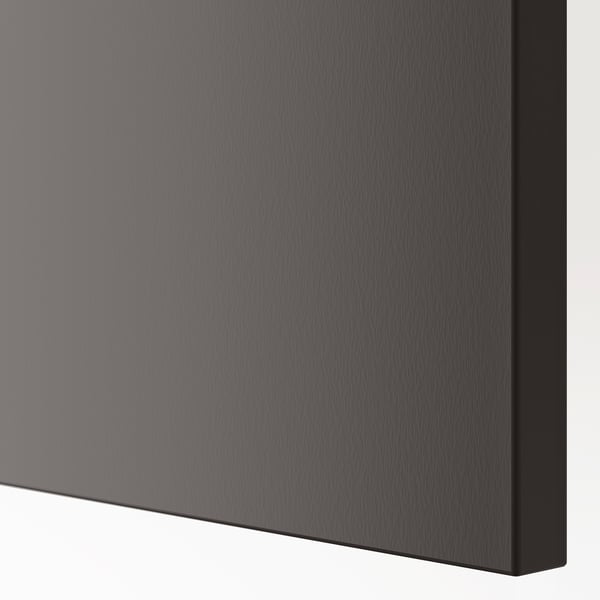 FORSAND door with hinges, dark grey, 50x195 cm