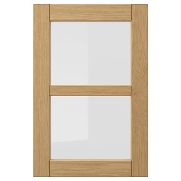 FORSBACKA glass door, oak, 40x60 cm